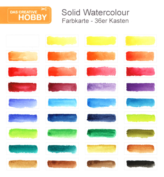 Aquarell Farbkarte 36er
